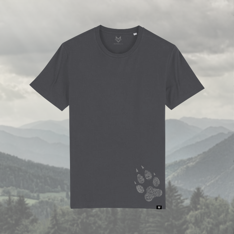 WOLFDOG Tričko, krátký rukáv, antracitové "Spojení vlků a lidí" - Barva: Antracitová, Velikost: M