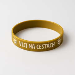Stylový silikonový náramek “VLCI NA CESTÁCH”