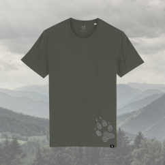 WOLFDOG Tričko, krátký rukáv, khaki "Spojení vlků a lidí"